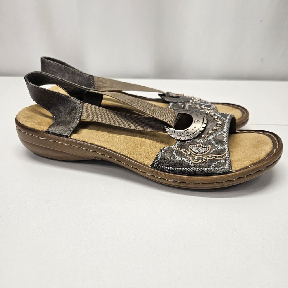 Rieker Women's Regina 608B9-45 Slingback Sandal EU 42 US 11 Bohemian Beaded